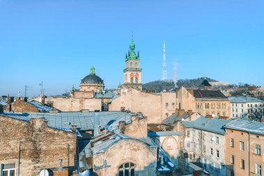 Eski şehir çatılarda görüntülemek