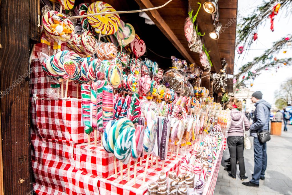 wooda stall with candies