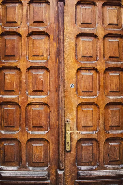 Foreground of old wooden door — Stock Photo, Image