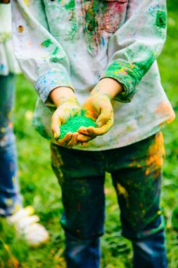 El boyalı renkli holi
