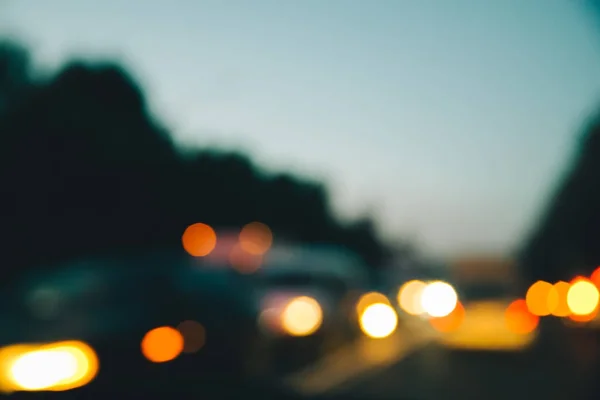 Blured Night lights of cars — Stock Photo, Image