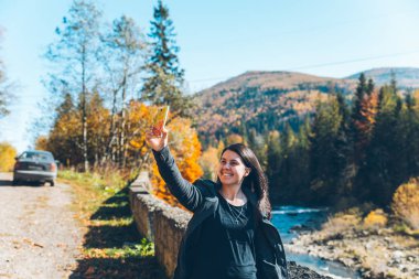 kadın alarak resmi Karpat mointains