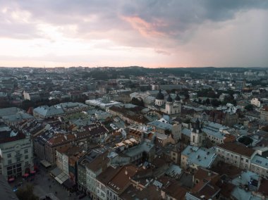 Lviv Ukrayna 'nın havadan görünüşü