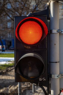 Kırmızı trafik lambası yol kontrolünü kapat