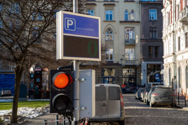 Ono Lotes Cidade Lugar Estacionamento Espaço Cópia — Fotografia de Stock