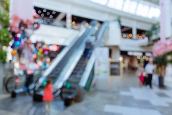 Blurred Picture Out Focus Shopping Mall Escalator View — Stock Photo, Image