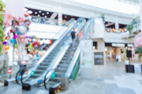 Blurred Picture Out Focus Shopping Mall Escalator View — Stock Photo, Image