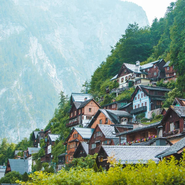 오스트리아에 홀슈타트 오래된 알프스 산맥의 — 스톡 사진