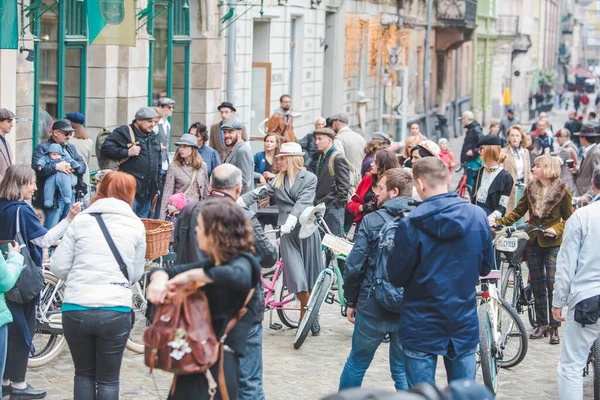 Lviv Ucrania Mayo 2019 Gente Del Festival Cumpleaños Ciudad Monta — Foto de Stock