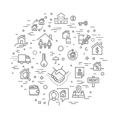 Özet web simgeleri - Gayrimenkul