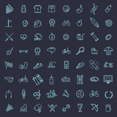 Özet web simgesi seti - spor ve spor