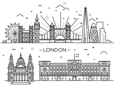 Londra şehrinin doğrusal bayrağı.