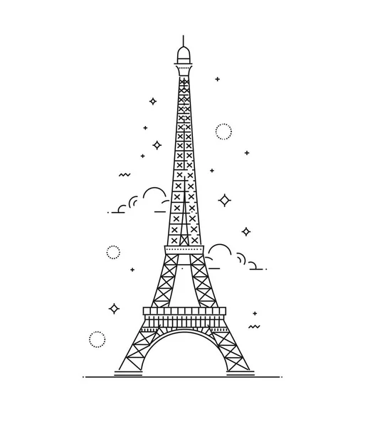 Tour Eiffel vectorielle Paris. Conception d'icône — Image vectorielle