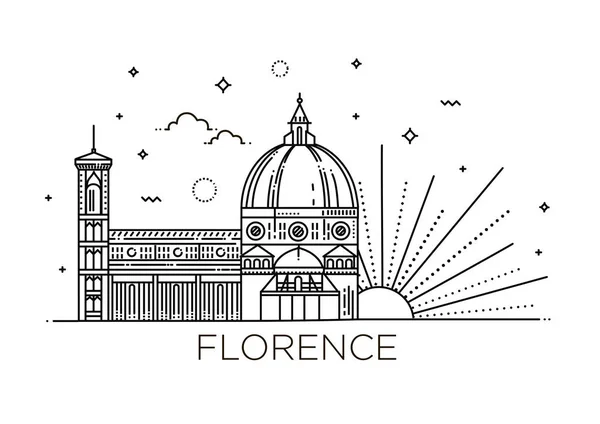 Гарячими-ді-Санта-Марія-дель-Фьоре - символ Італії, Флоренція — стоковий вектор