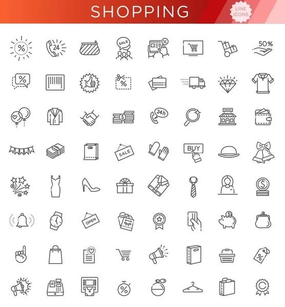 Outline icon collection - Black Friday Big Sale — Stock Vector