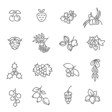 çilek Icon set