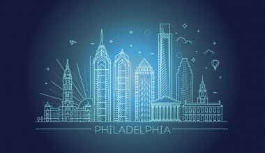 Philadelphia. Pennsylvania ABD. Manzarası ile panorama