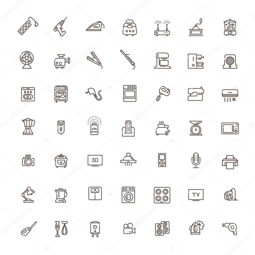 Outline icon collection - household appliances