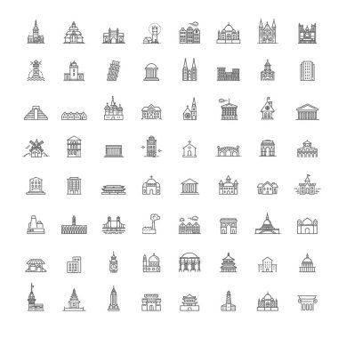 Building Icons Government building icons set of museum, library, theater isolated vector illustration set, government clipart