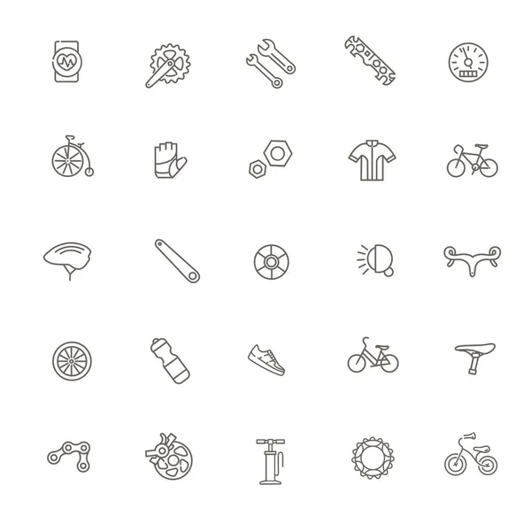 Fahrrad-Werkzeuge und Zubehör Vektor-Symbol-Set Stock-Vektorgrafik von  ©tettygreen 354472644