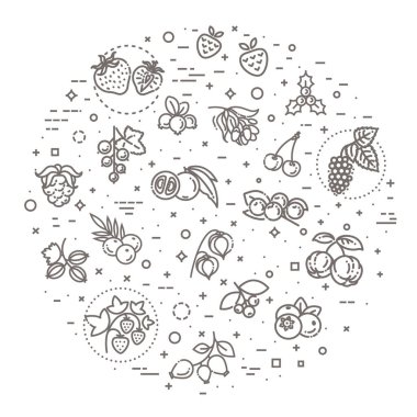 Böğürtlen ikonu hazır. Modern düz stilde vektör illüstrasyonu