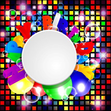 Renkli balonlarla doğum günü arkaplanı