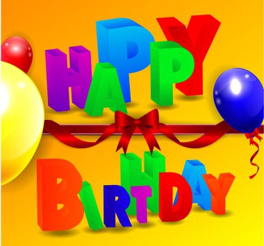 Renkli balonlarla doğum günü arkaplanı