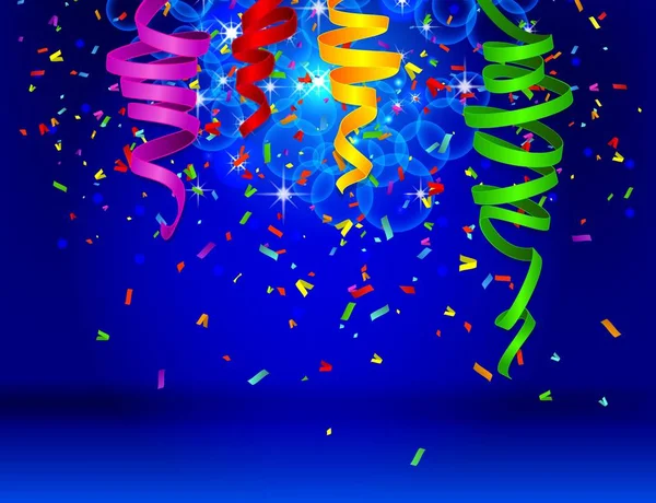 Фон дня народження з різнокольоровими повітряними кулями — стоковий вектор