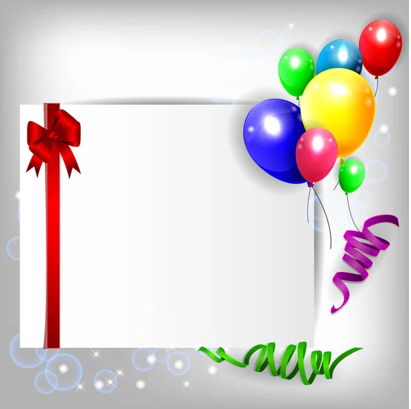 Verjaardag achtergrond met kleurrijke ballonnen — Stockvector
