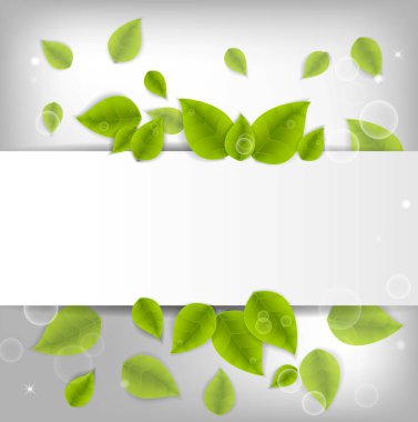 Gerçekçi yaprakları arka plan boşluk