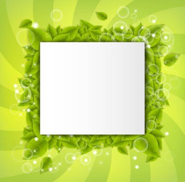 Gerçekçi yaprakları arka plan boşluk