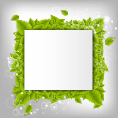 Gerçekçi yaprakları arka plan boşluk