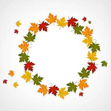 Sonbahar yaprakları ile sezon çerçeve