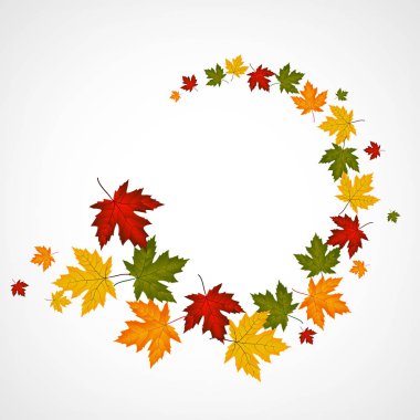 Sonbahar yaprakları ile sezon çerçeve