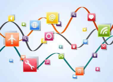 Gölge ile düz simgeler