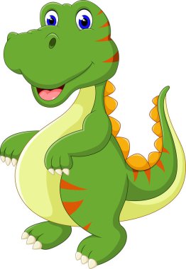 Sevimli dinozor cartoonof illüstrasyon