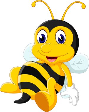 Şirin Arı cartoon şekil uçan