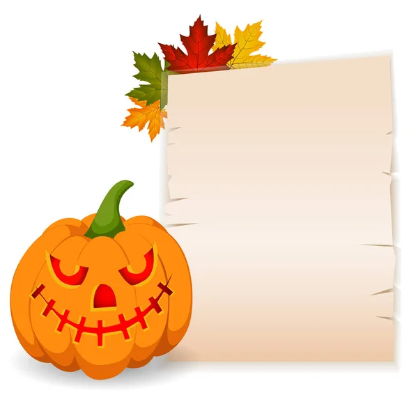 Halloween scary pumpkins of illustration. — Stock Vector