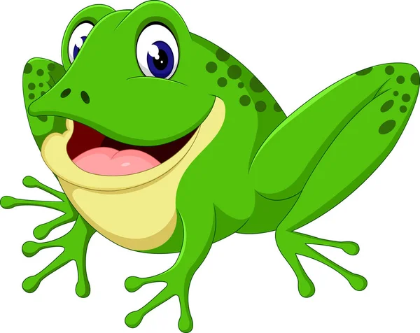 Kreskówka ładny żaba ilustracji — Wektor stockowy