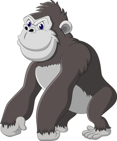 Desenho animado de gorila engraçado de ilustração — Vetor de Stock