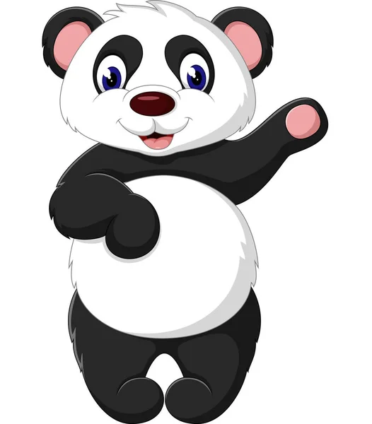 Cute Cartoon panda of illustratiion — Stock Vector