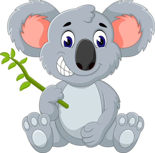 Linda caricatura koala de la ilustración — Archivo Imágenes Vectoriales