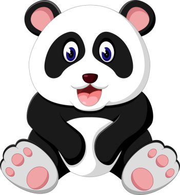 sevimli panda çizgi film gösterimi
