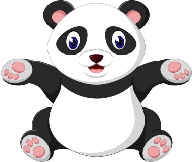 sevimli panda çizgi film