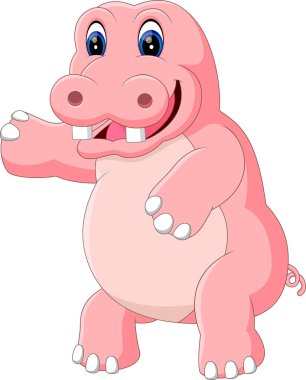 Sevimli hippo çizgi film gösterimi