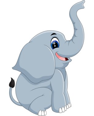 Sevimli fil çizgi film şekil