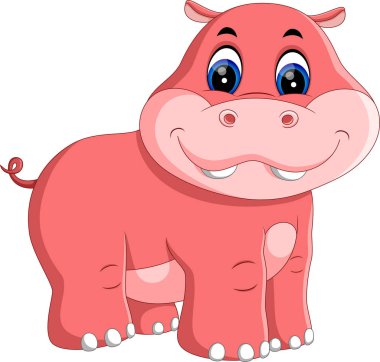 Sevimli hippo çizgi film gösterimi