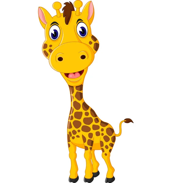 Mignon dessin animé girafe de l'illustration — Image vectorielle