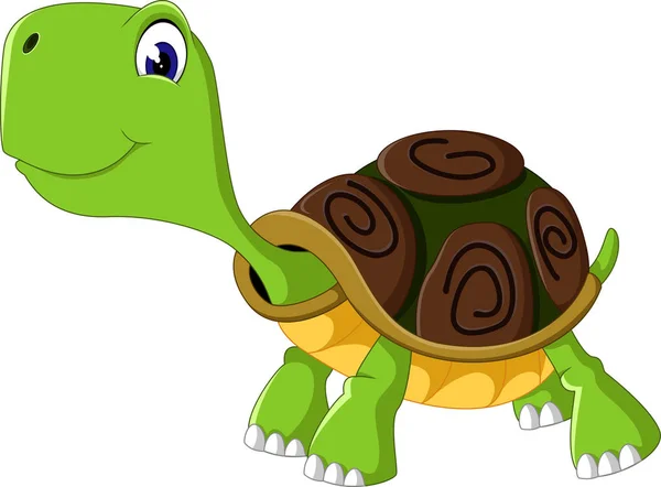 Симпатичная мультяшная черепаха — стоковый вектор