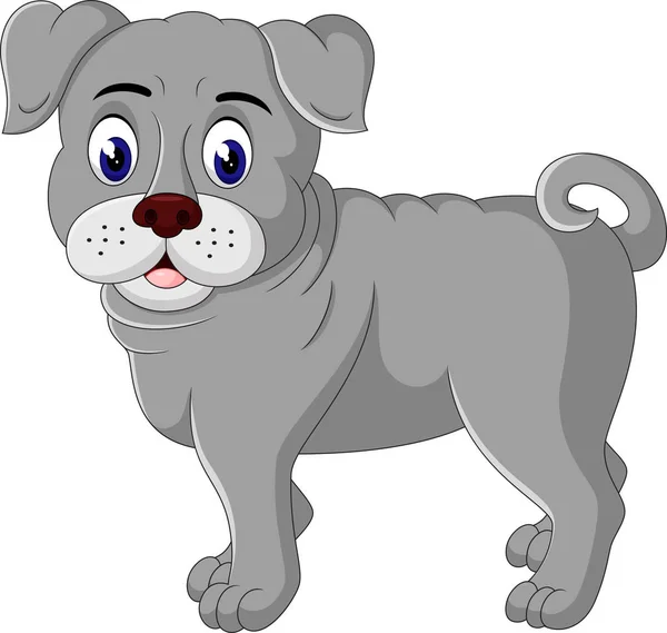 Illustration of cute bulldog cartoon — Stock Vector